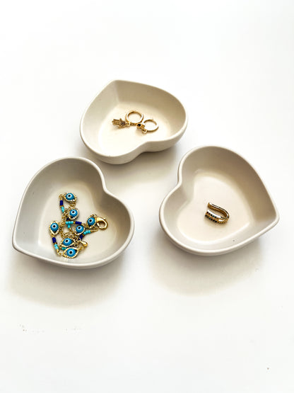 Urban Heart Trinket Dish - Minimalist Catchall/Ring Holder